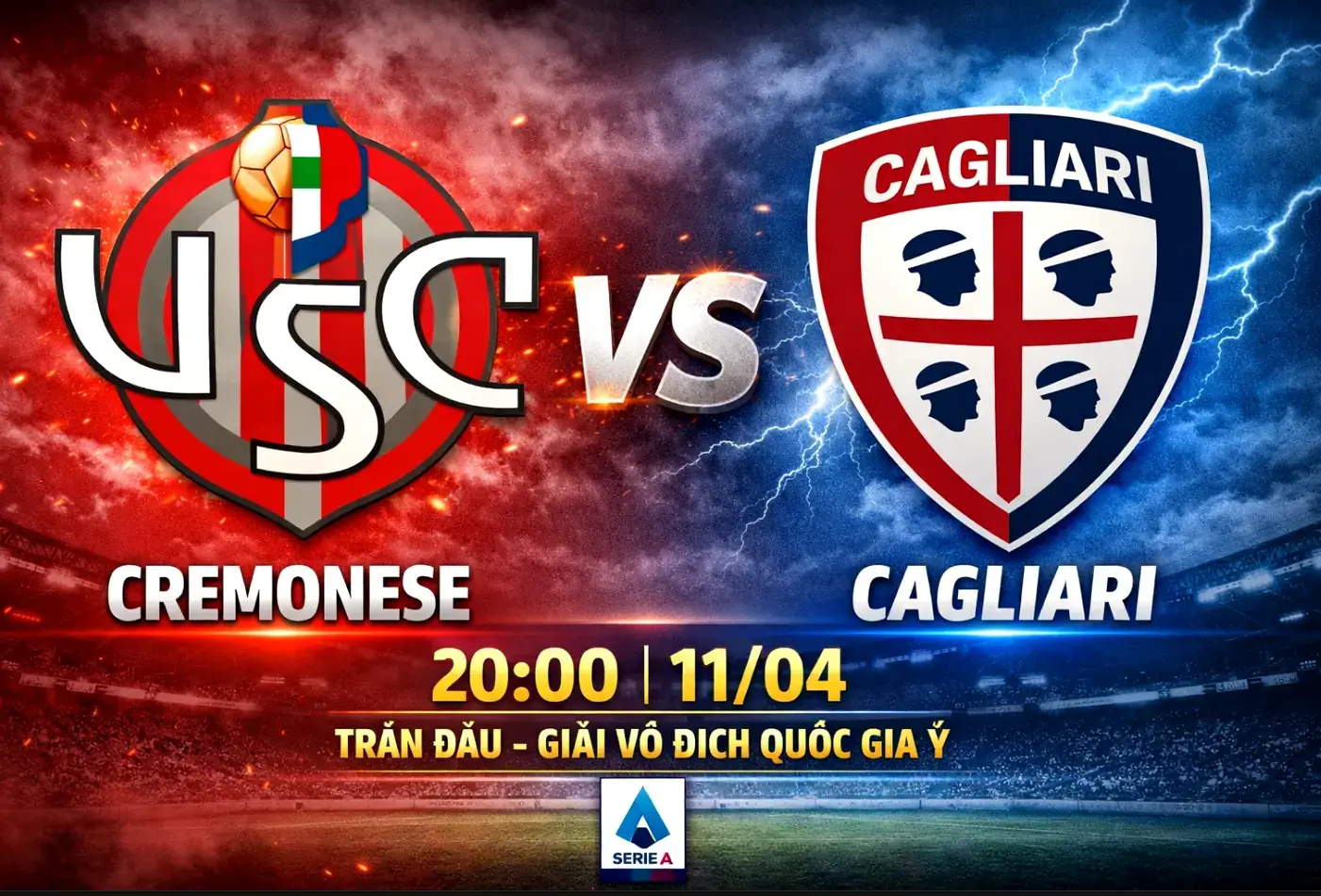 Soi kèo Cagliari vs Cremonese 20:00 ngày 11/04: Lợi thế sân nhà có đủ để Cagliari định đoạt trận đấu?