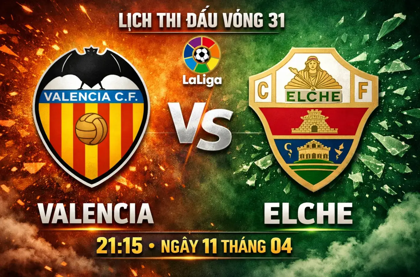 Valencia vs Elche vòng 31: Cơ hội cho chủ nhà khẳng định vị thế