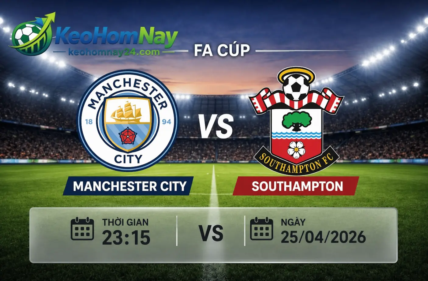 Dự đoán Manchester City vs Southampton: Wembley gọi tên bản lĩnh hay chờ cú sốc từ cửa dưới?